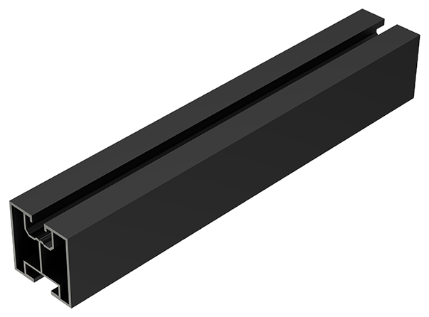 Juodas aliuminio profilis 2400 mm (K-01-2400-CZ)
