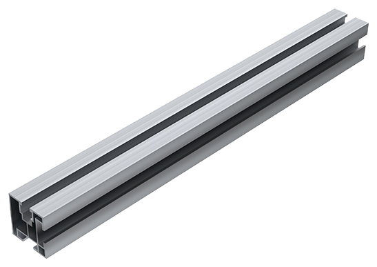 Aliuminio „click“ profilis su dvigubu T varžto kanalu 354cm (K-59-3540)