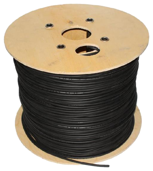 Saulės kabelis 6 mm², juodas, 500 m ritė (KABEL-6MM-BLACK-500M)